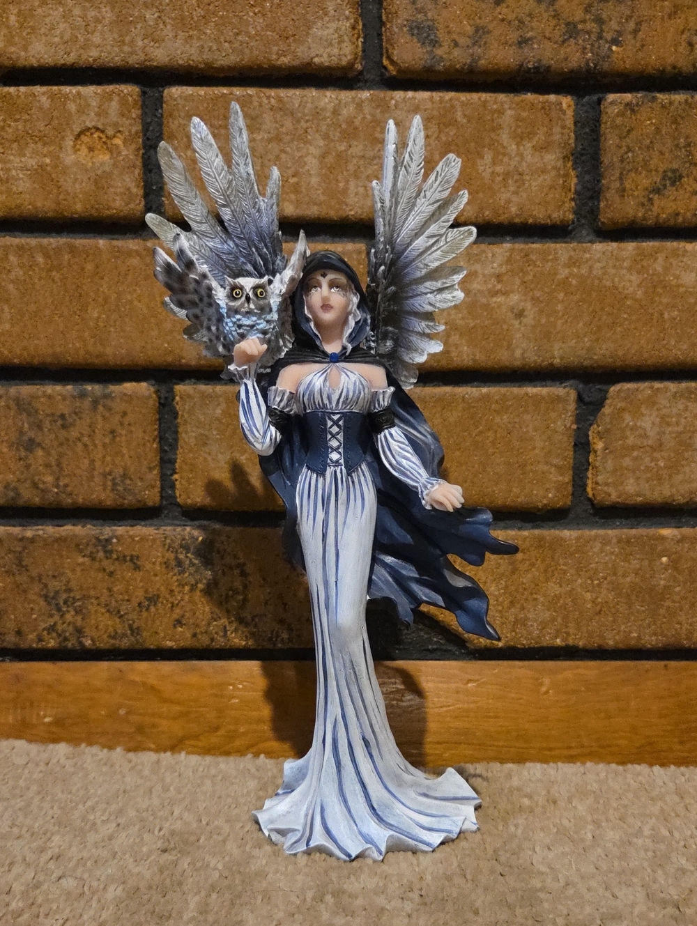 Fairy With Owl Statue Figure